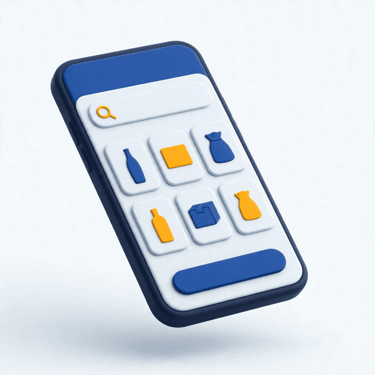 Retaillink retailer app mockup on a phone